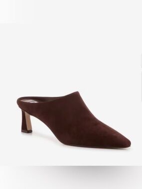 Steve Madden Dark Brown Suede Pointed Mule Heel